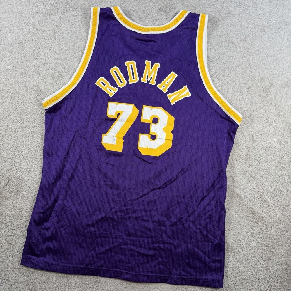 Vintage Dennis Rodman Los Angeles Lakers Jersey Large 44 Champion Purple 90s Y2K